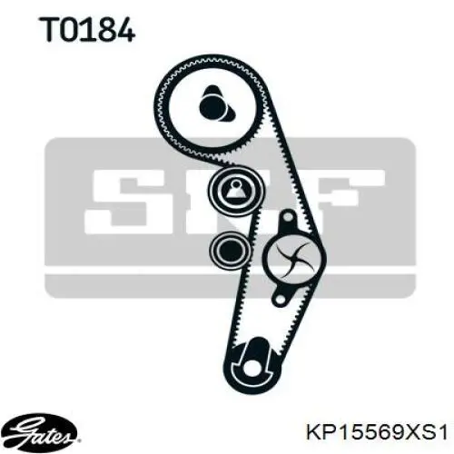 ГРМ ремни, комплект Gates KP15569XS1 цена, от 132.23 USD