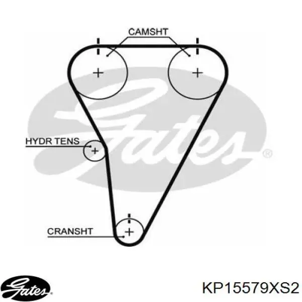 Ремень ГРМ, комплект Gates KP15579XS2