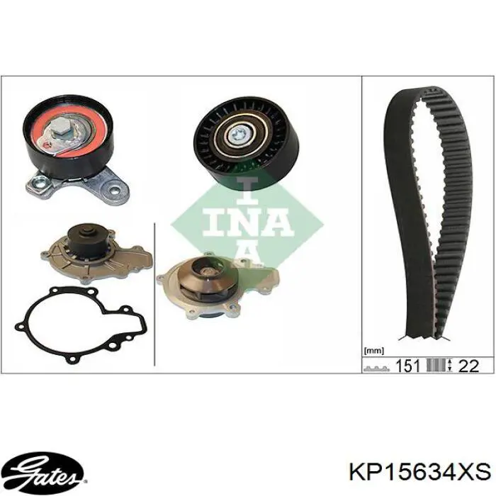 Купить KP15634XS Gates Комплект ГРМ