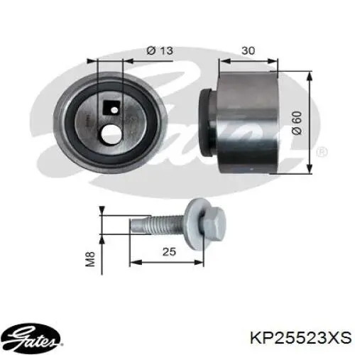 Комплект ГРМ KP25523XS Gates