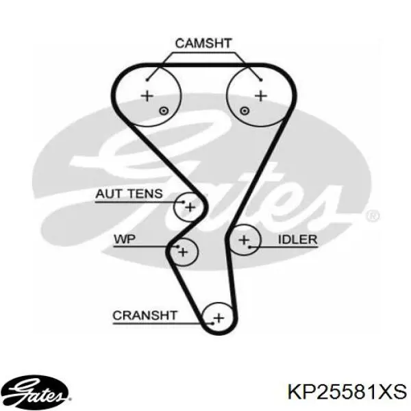 Ремень ГРМ, комплект Gates KP25581XS