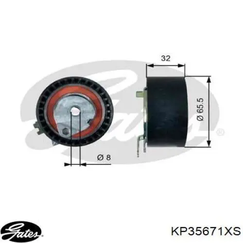 Ремень ГРМ, комплект Gates KP35671XS