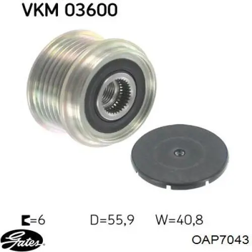Купить 7701477502 Renault (RVI) Шкив ремня генератора