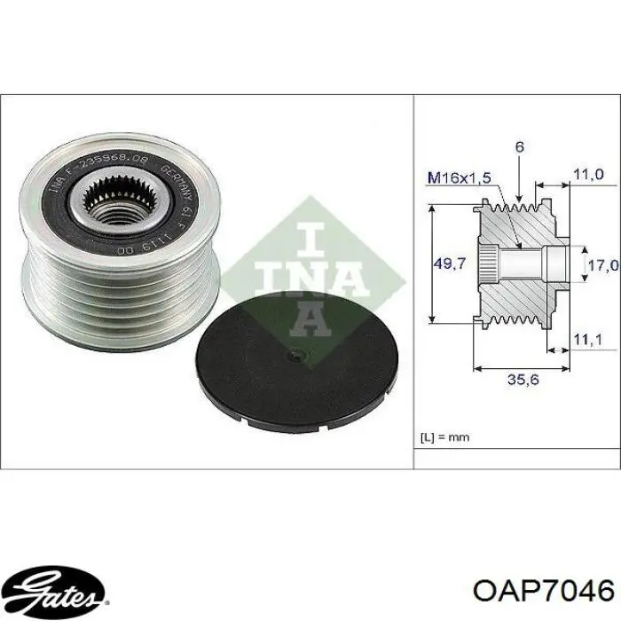 Polia do gerador 72340796 Profit