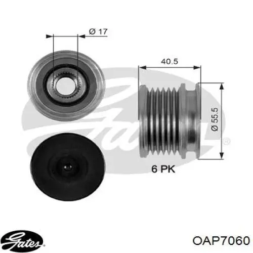 Шкив генератора ZN5393 ZEN
