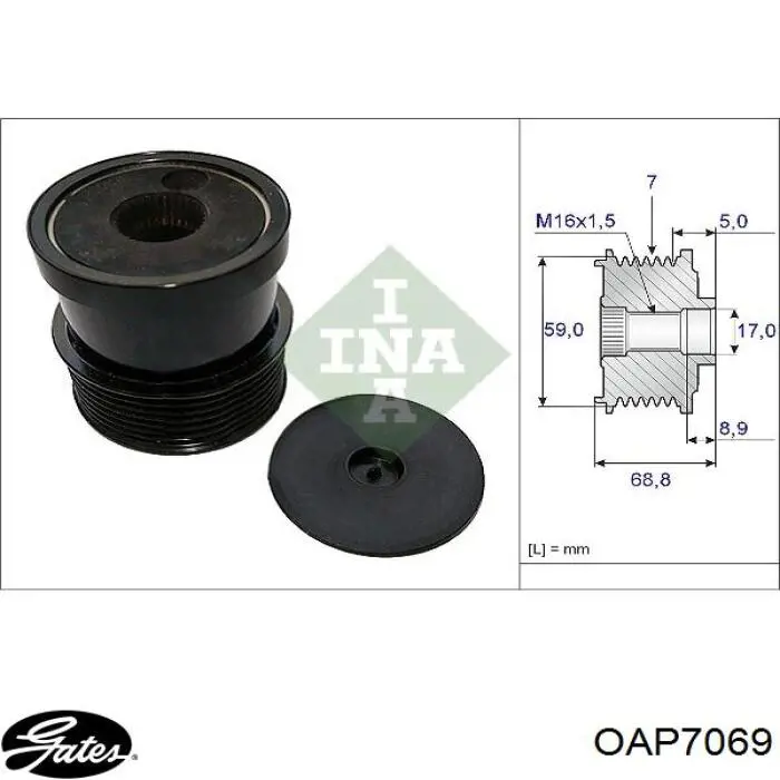 Купить ZN5403 ZEN Шкив ремня генератора
