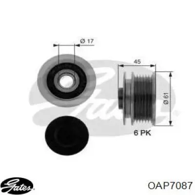 Шкив генератора OAP7087 Gates