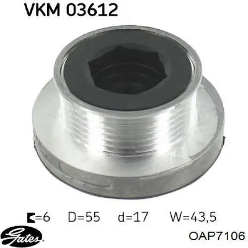 Шкив генератора 541951 Ruville