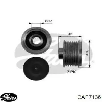 Шкив генератора OAP7136 Gates