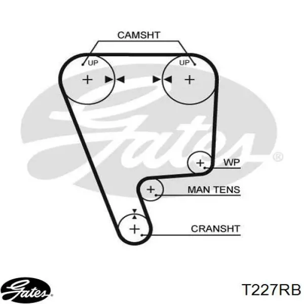 Ремень ГРМ T227RB Gates