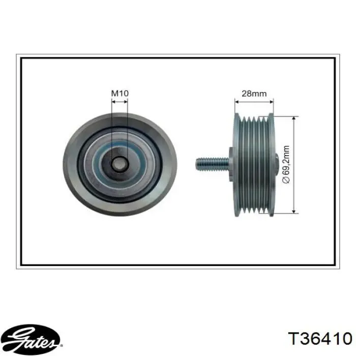 Паразитный ролик T36410 Gates