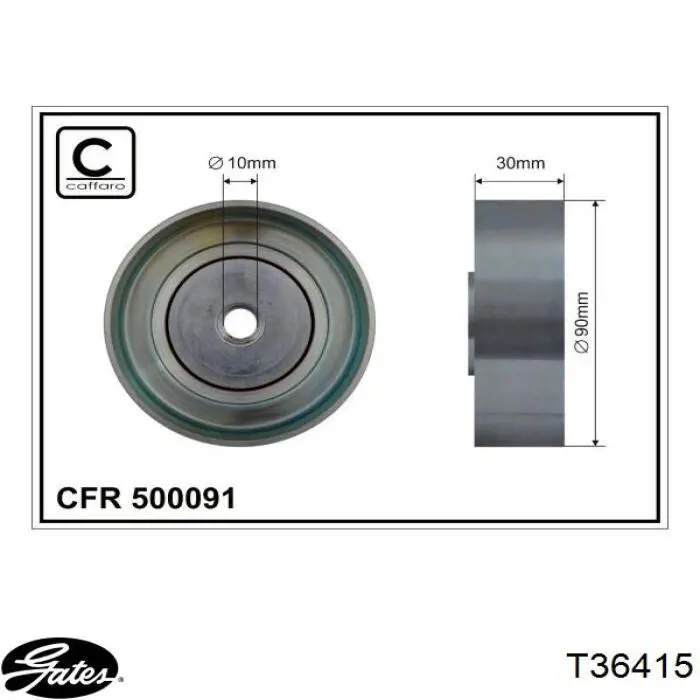 Купить T36415 Gates Паразитный ролик