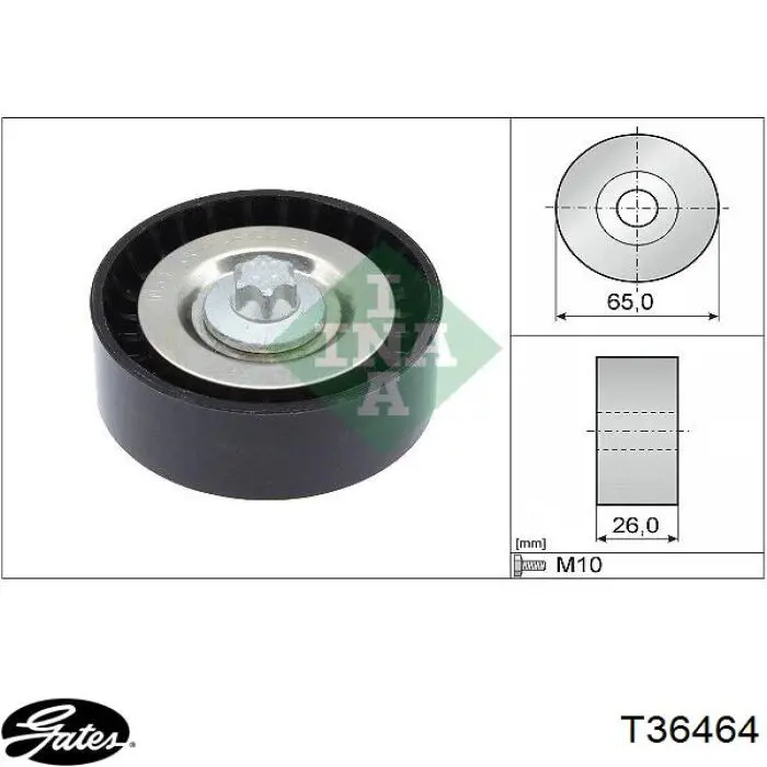 Паразитный ролик T36464 Gates