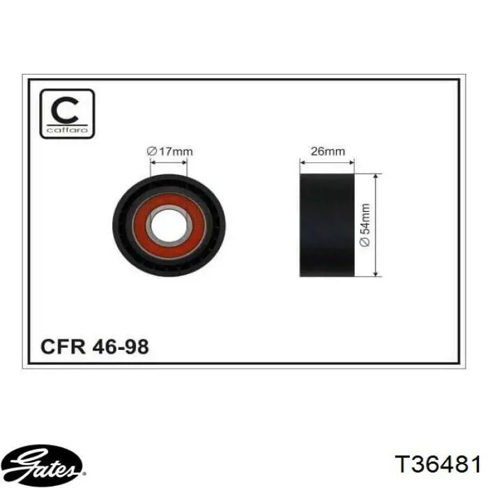 MPQ0105 Magneti Marelli Ролик приводного ремня, паразитный