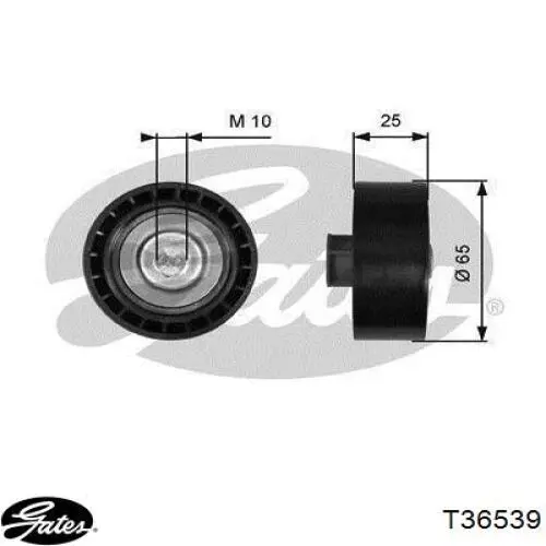 T0468 Hutchinson rolo parasita da correia de transmissão