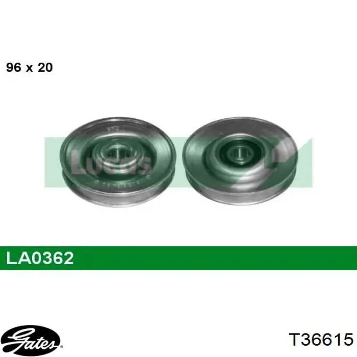 Натяжной ролик Gates T36615 цена, от 40.24 USD