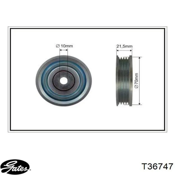 Купить T36747 Gates Натяжной ролик