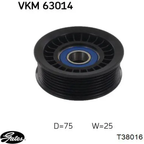 Ролик натяжителя приводного ремня Gates T38016