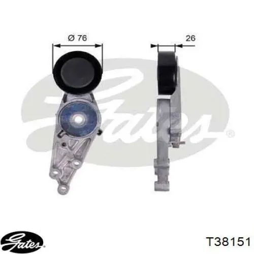 Роликовий модуль натяжителя ремня Gates T38151 цена, от 54.83 USD