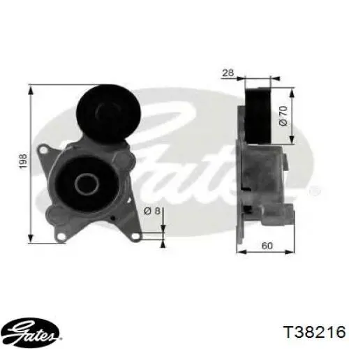Натяжная планка поликлинового ремня INA F2297685