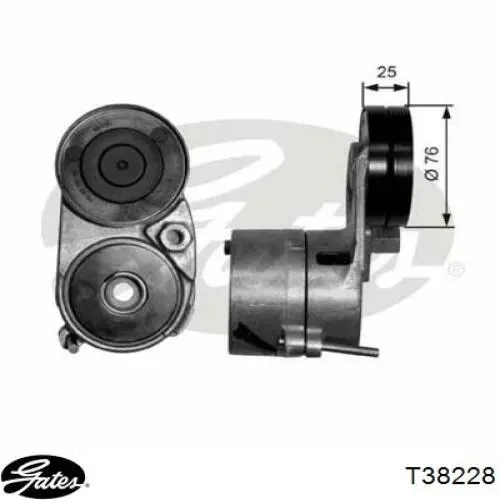 Ролик натяжителя приводного ремня Gates T38228