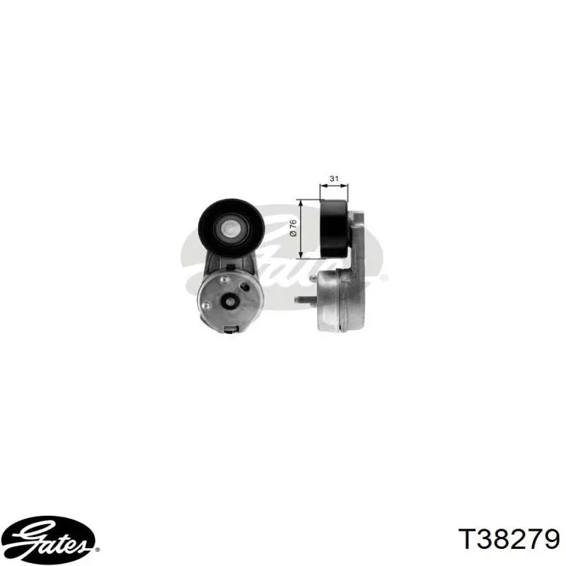 Натяжная планка поликлинового ремня Gates T38279