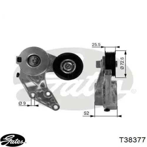 Натяжитель приводного ремня T38377 Gates