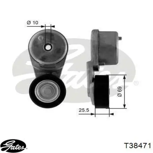 Натяжитель приводного ремня T38471 Gates