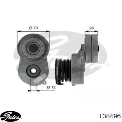 Натяжитель приводного ремня T38496 Gates