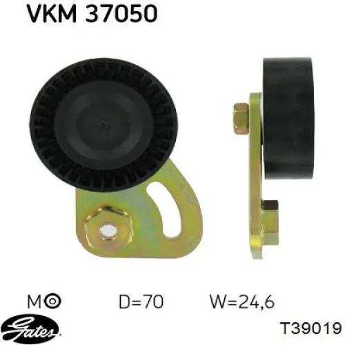 Роликовий модуль натяжителя ремня Gates T39019 цена, от 27.32 USD
