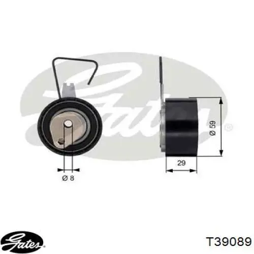 Роликовий модуль натяжителя ремня Gates T39089 цена, от 43.54 USD