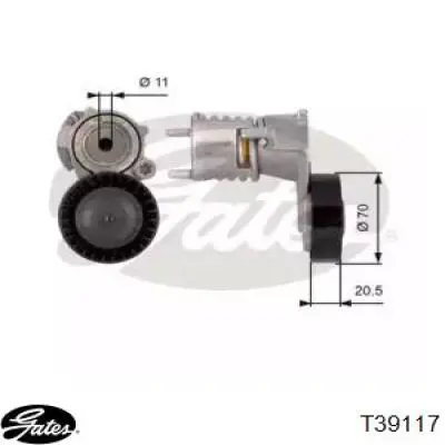 Роликовий модуль натяжителя ремня Gates T39117 цена, от 82.41 USD