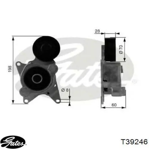Натяжная планка поликлинового ремня Toyota 166200Y010