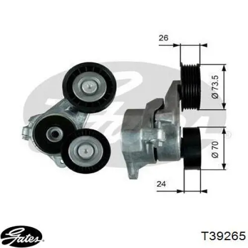 T39265 Gates Амортизатор натяжителя ремня приводного