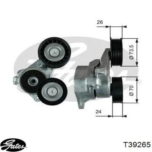 Амортизатор натяжителя приводного ремня T39265 Gates