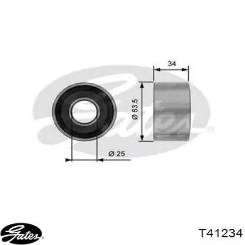 Ролик натяжителя Gates T41234