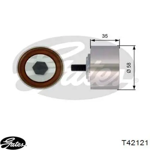 Паразитный ролик ГРМ T42121 Gates