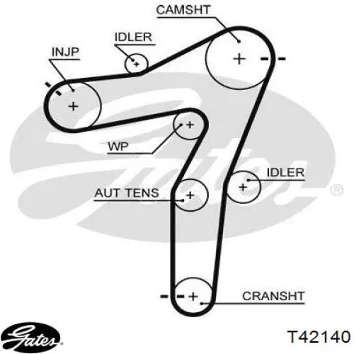 Ролик ременя ГРМ, паразитний T42140 Gates