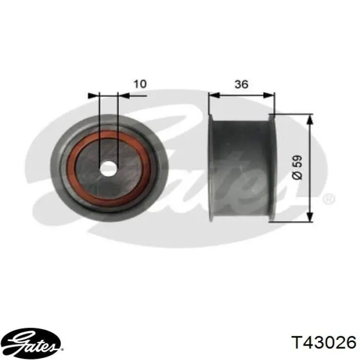 Купить T43026 Gates Натяжитель ремня ГРМ
