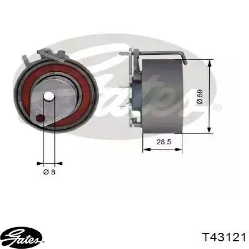 T43121 Gates Ролик натяжителя ремня ГРМ