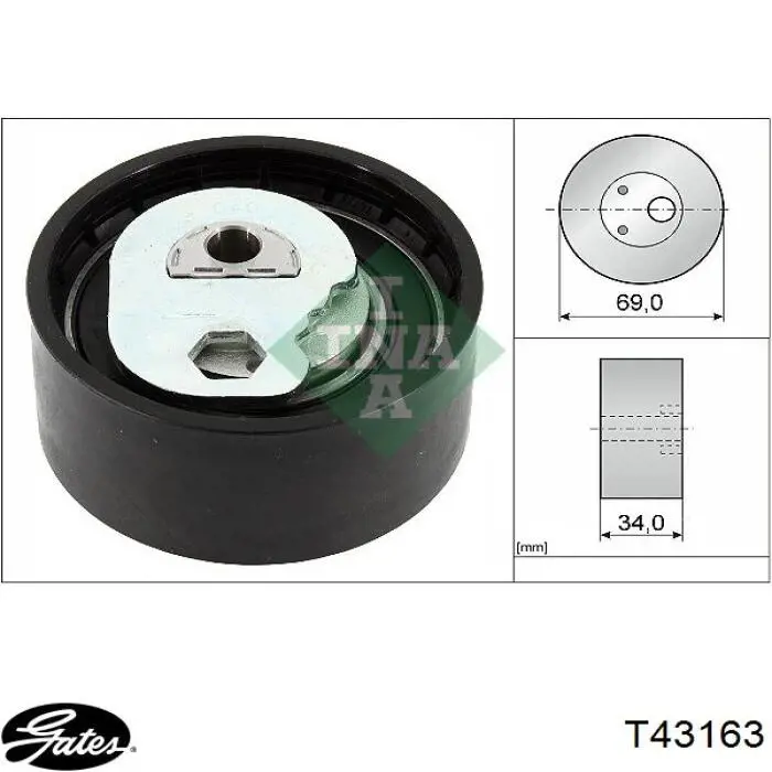 R0259 Kamoka Ролик натяжителя ремня ГРМ