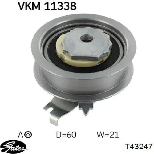 GTB0710 GMB Ролик натяжителя ремня ГРМ