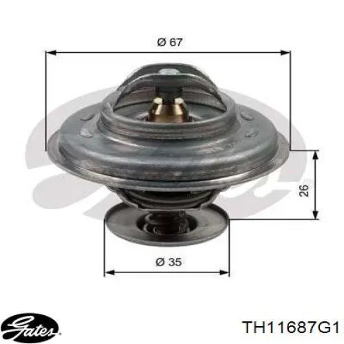 Termostato, refrigerante TH11687G1 Gates