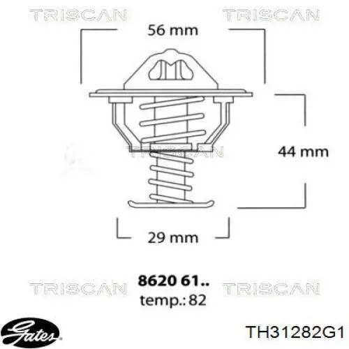 TH31282G1 Gates Авто термостат