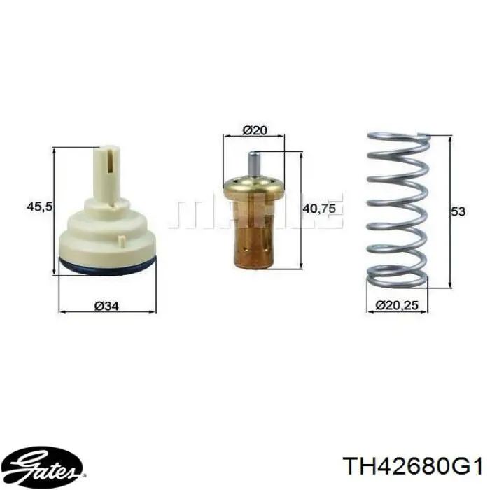 Термостат в корпусе Gates TH42680G1 цена, от 28.96 USD