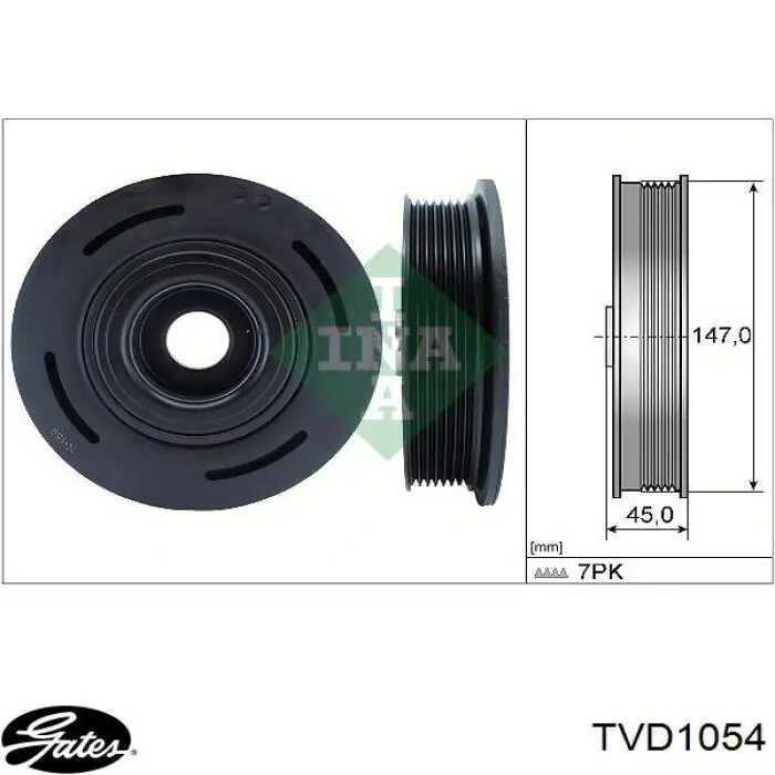 Шкив коленвала (демпфер) Renault (RVI) 8200162582 цена, от 93.82 USD
