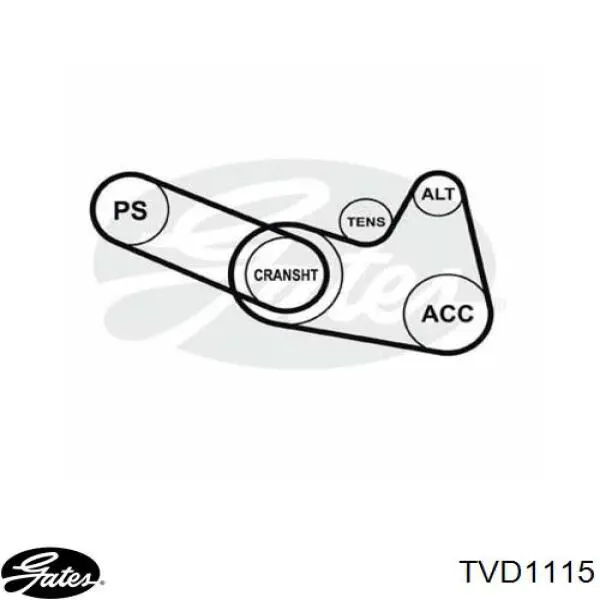 Шкив коленвала (демпфер) Gates TVD1115 цена, от 64.92 USD