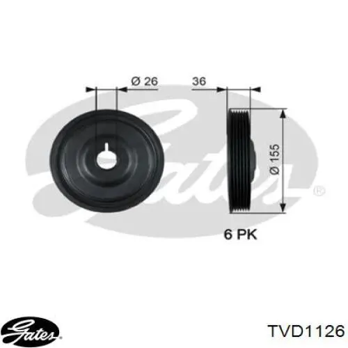 Шкив коленвала (демпфер) Shafer GP1065 цена, от 49.61 USD