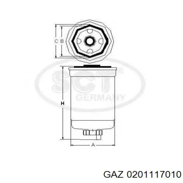 Топливный фильтр 0201117010 GAZ