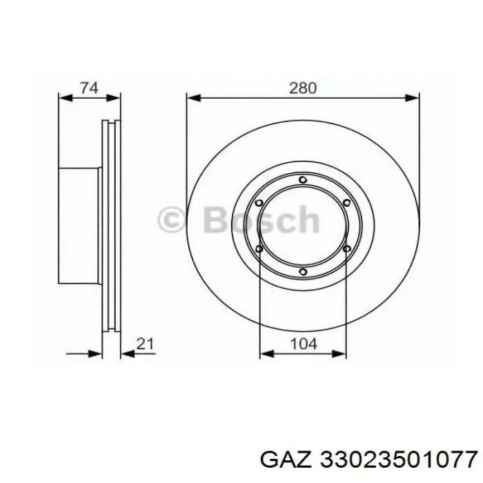 Купить 33023501077 GAZ Ротор тормозной